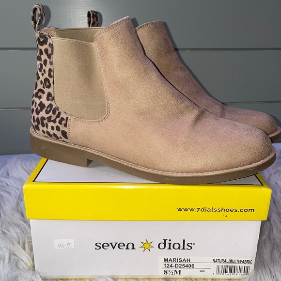 Leopard and Tan Ankle Boots - Picture 2 of 10